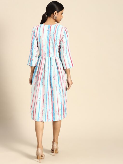 Multi Printed Midi  Dress - Image 2